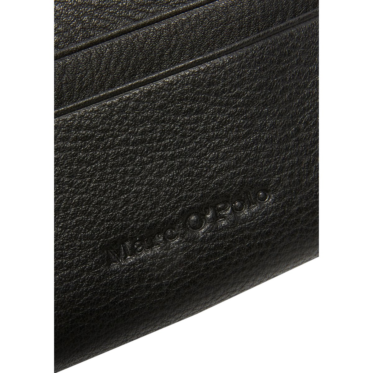Portefeuille zippé en cuir de qualité supérieure noir, MARC O'POLO