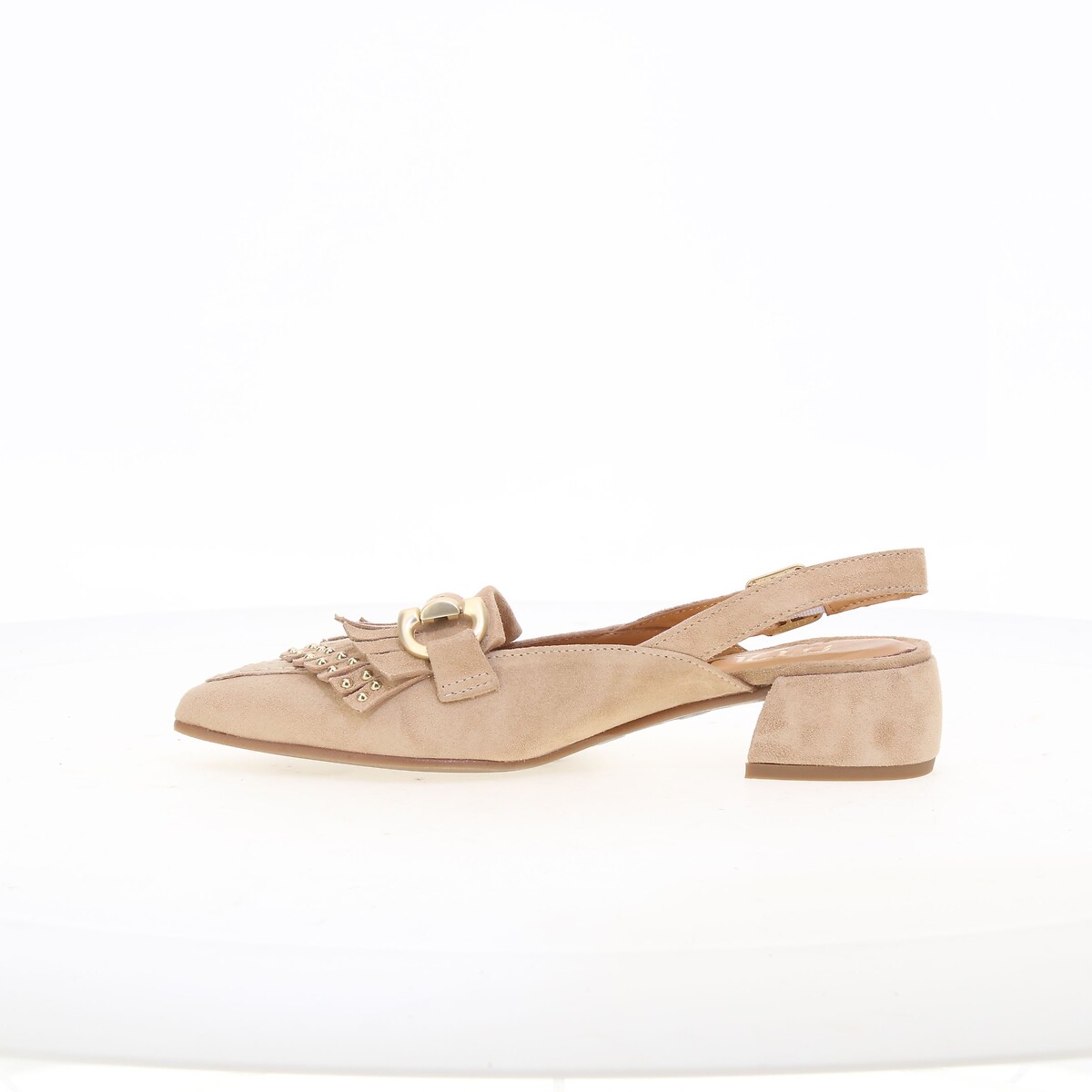 Pointed Slingback Suede Ballet Pumps beige, MJUS