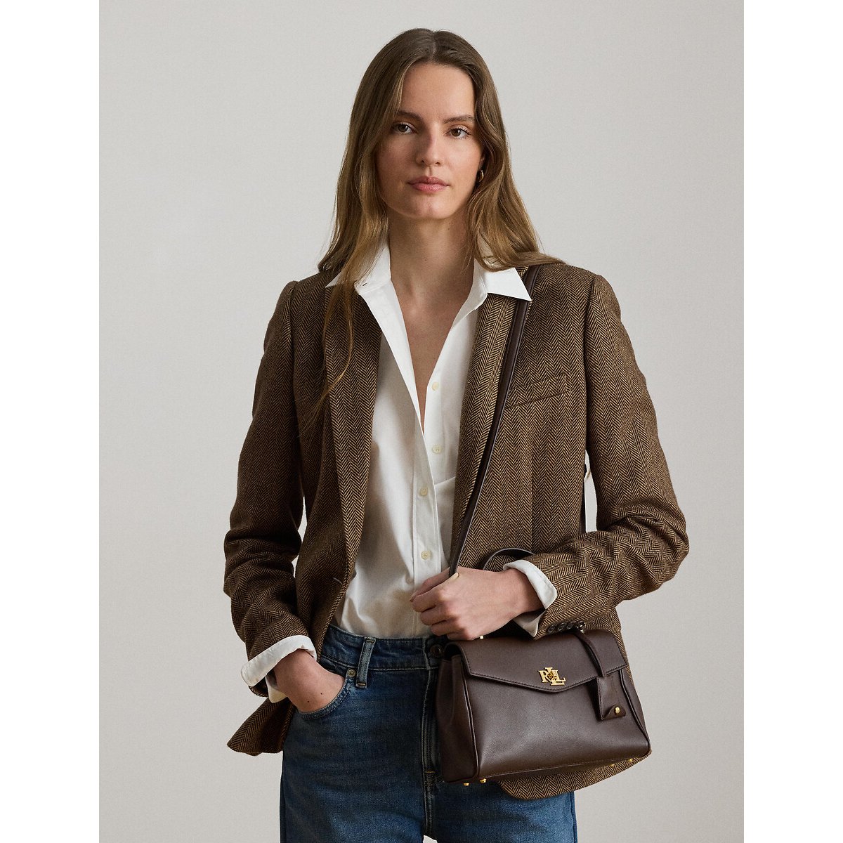 Sac à main en cuir, FARRAH SMALL marron, LAUREN RALPH LAUREN