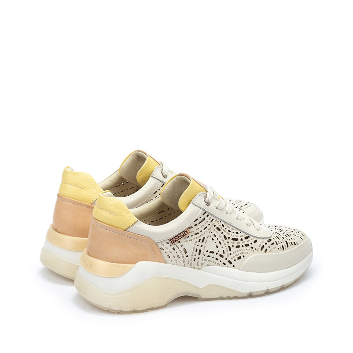 Baskets cuir ajouré Nerja blanc, PIKOLINOS