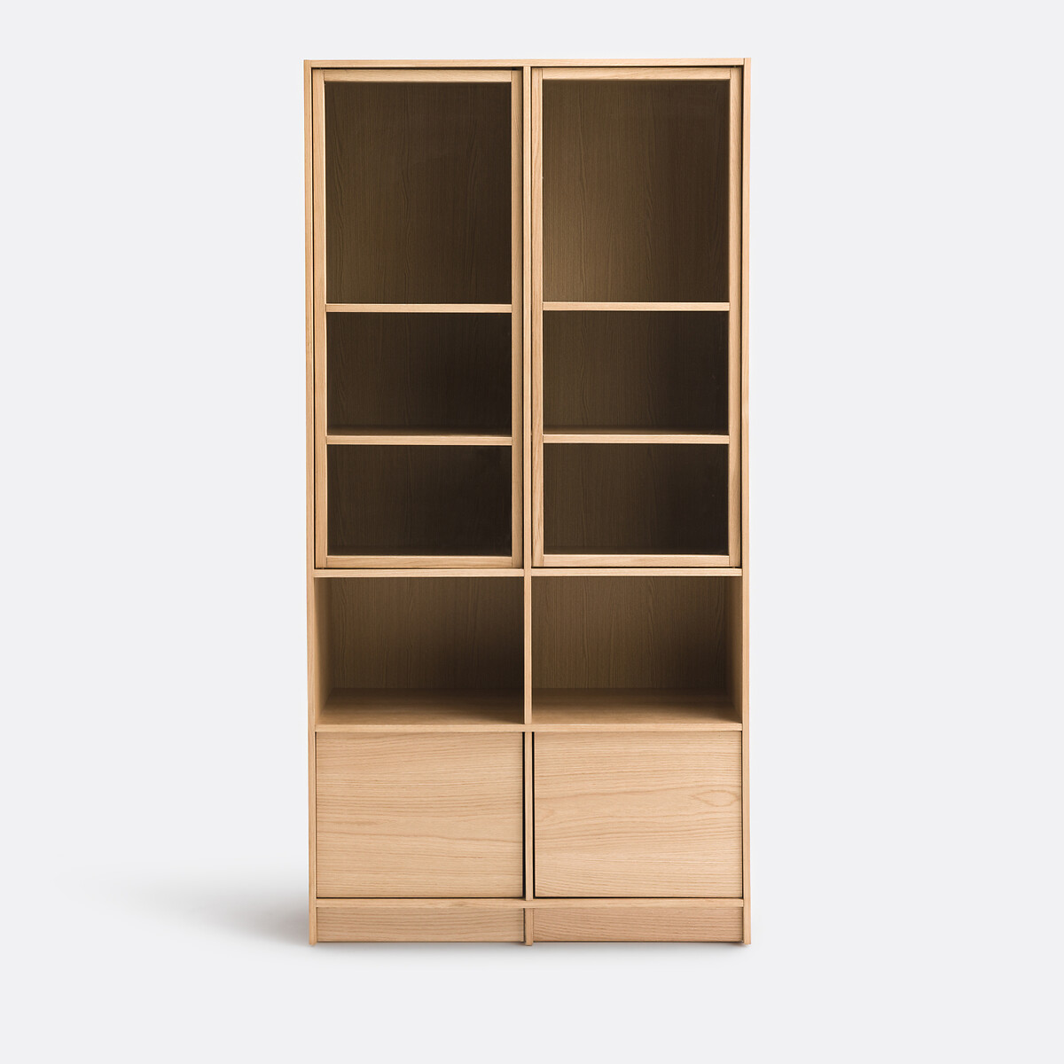 Senssia Modular Bookcase with 4 Doors/2 Compartments oak, LA REDOUTE INTERIEURS