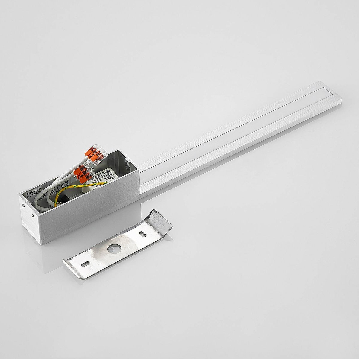 Applique en aluminium moderneLED, Ivano aluminium brossé, ARCCHIO