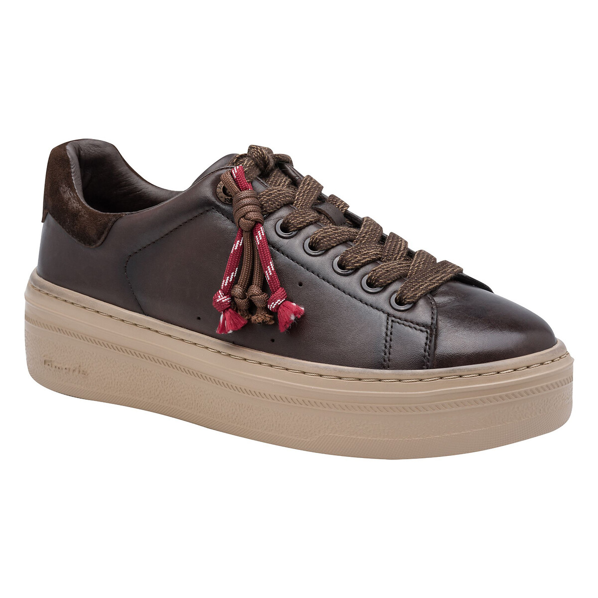 Platform trainers dark brown, TAMARIS