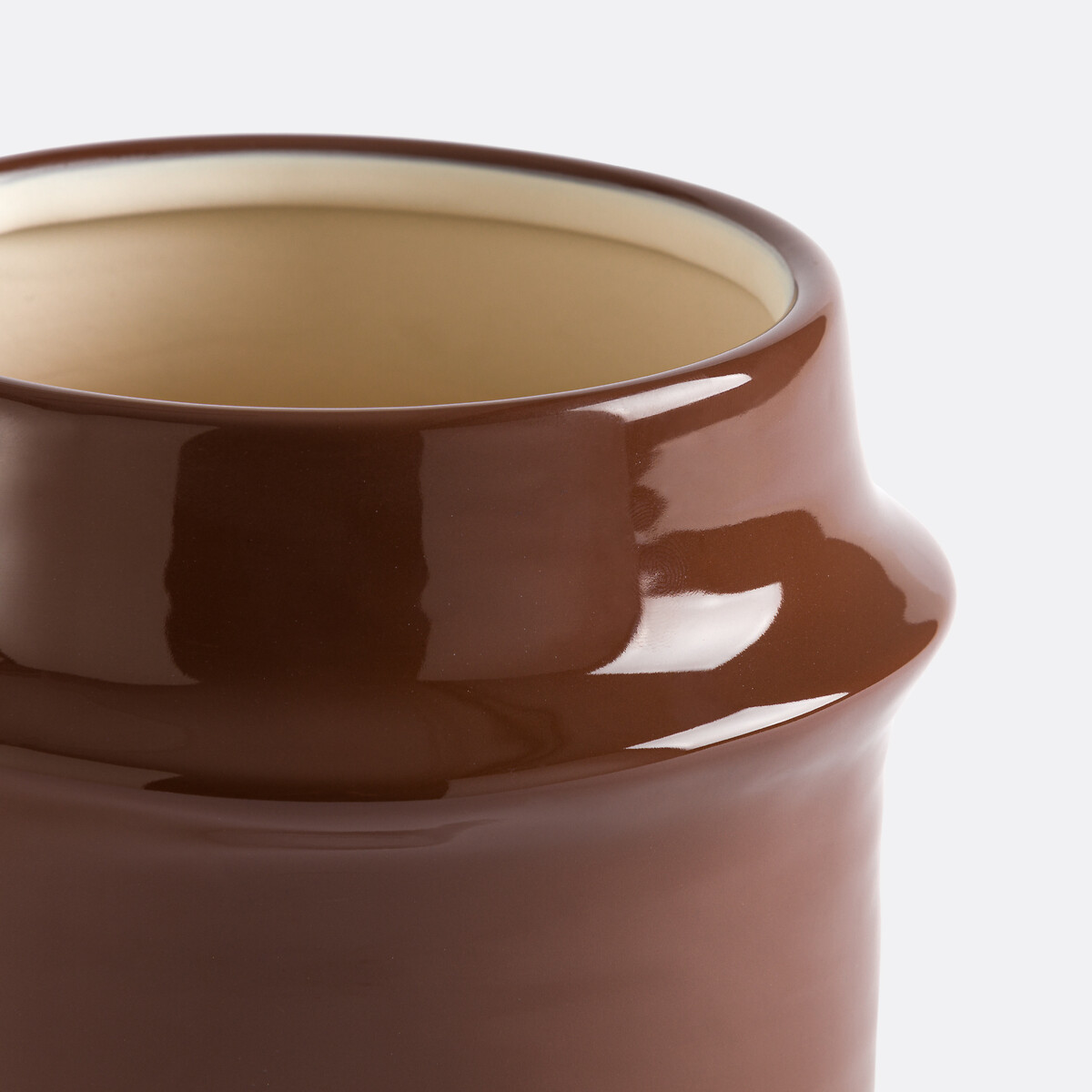 Cache-pot en céramique Ø17 cm, Filipio acajou, LA REDOUTE INTERIEURS