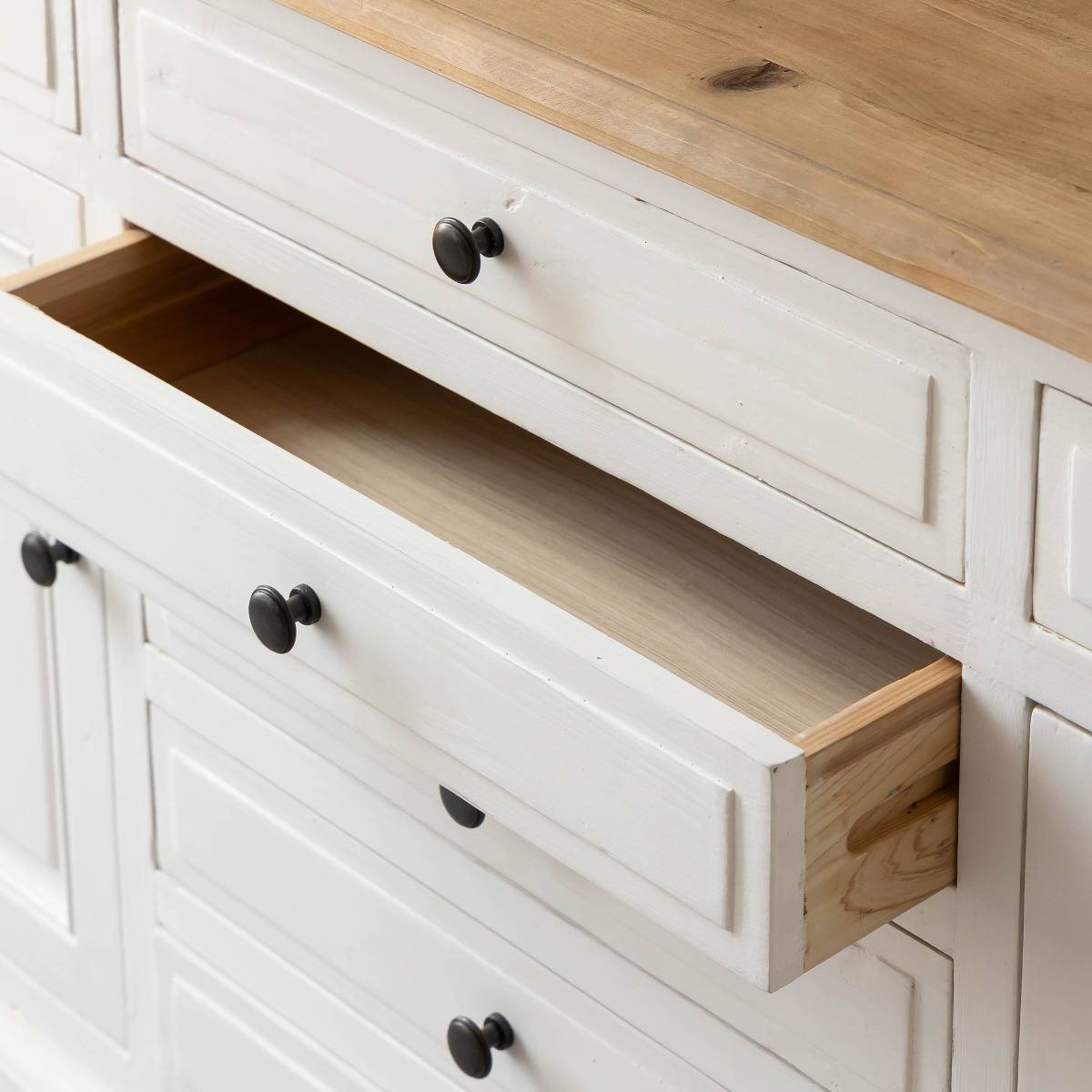 Buffet en bois recyclé GARANCE bois clair, MADE IN MEUBLES