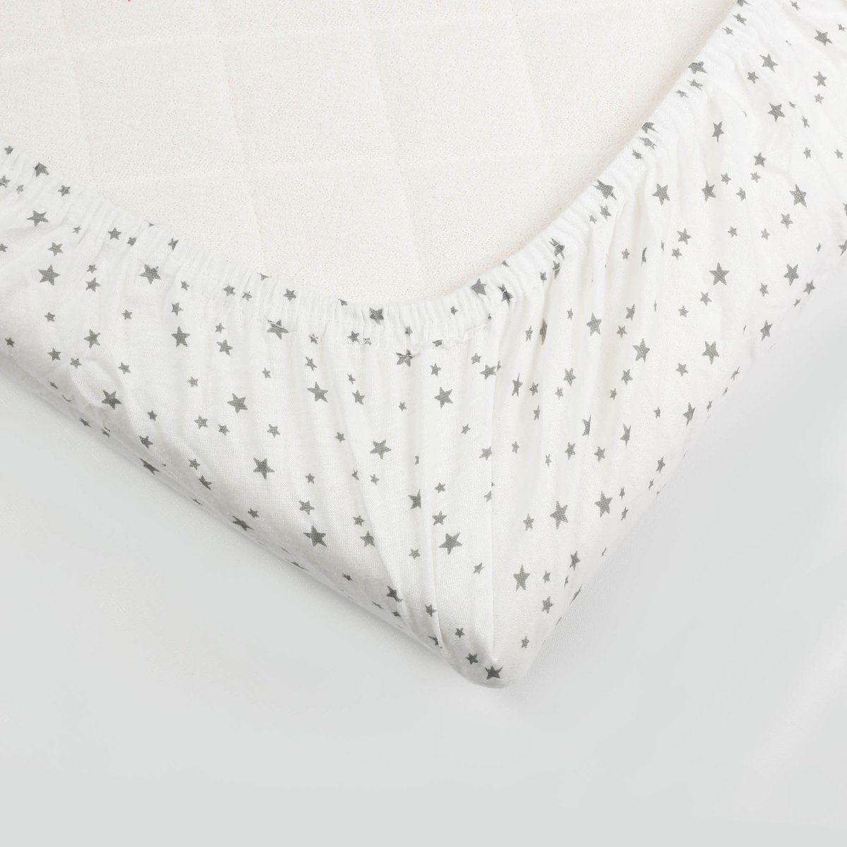 Drap Housse jersey - Etoiles blanco, TROIS KILOS SEPT