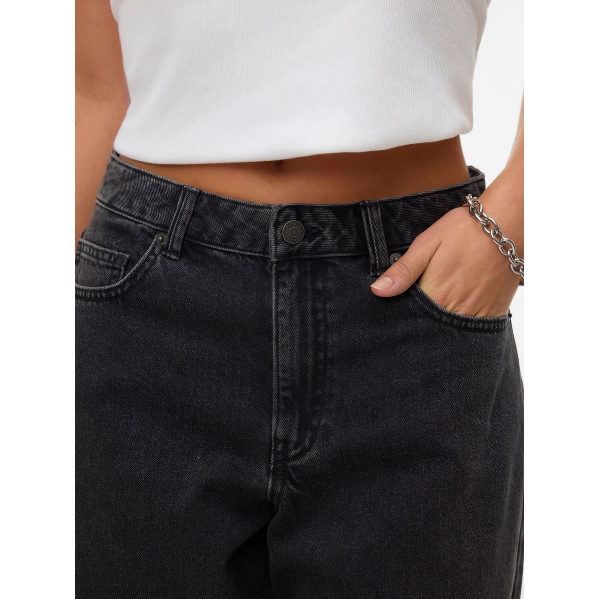 Short En Denim black denim 1, VERO MODA