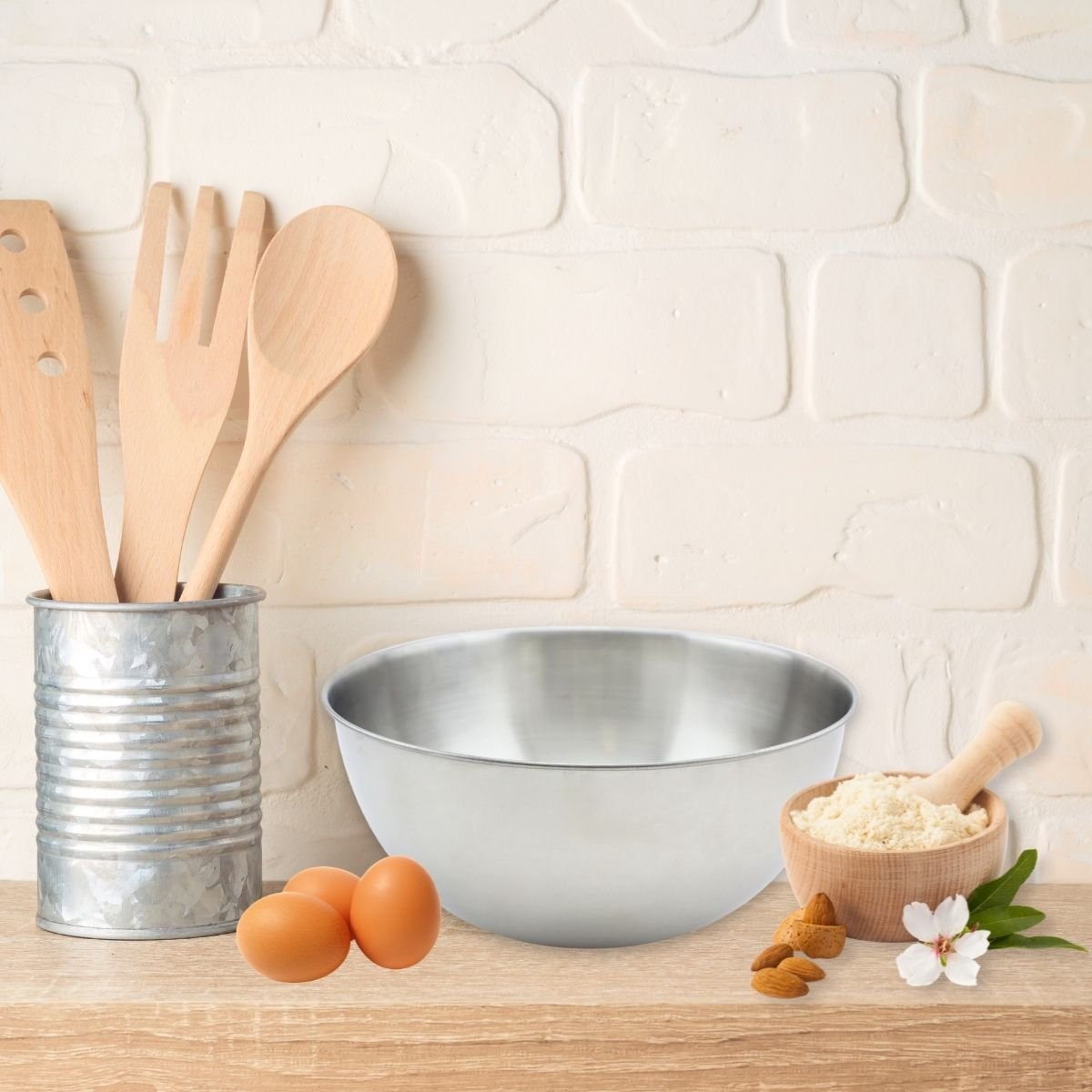 Ensemble de 2 Bols à mixer en inox 24 cm de diamètre BASIC inox, FACKELMANN