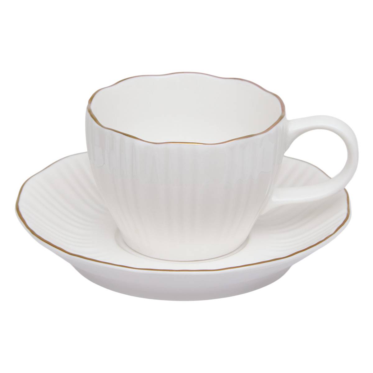 Tasse en porcelaine DAPHNE blanc, ATMOSPHERA