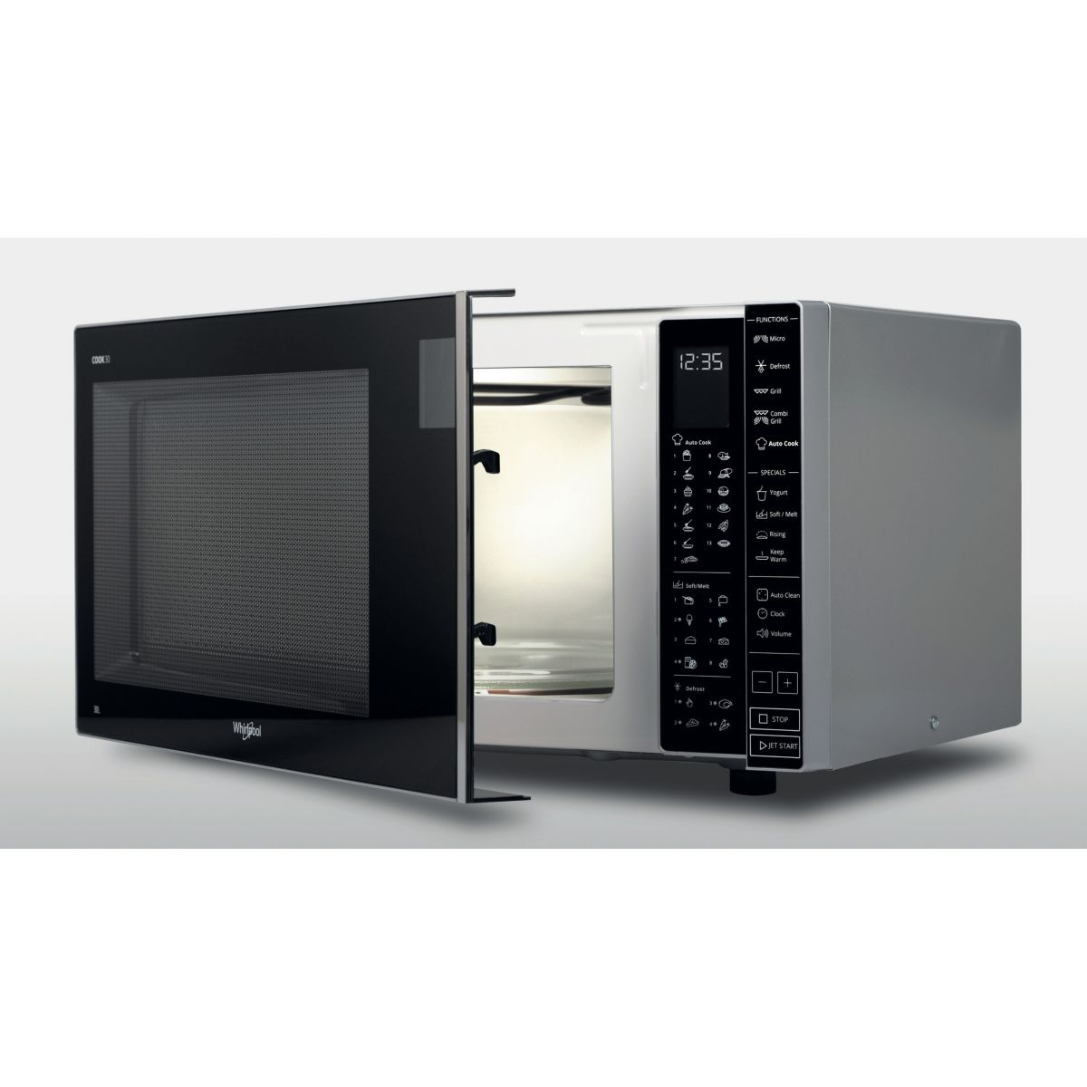 Micro ondes grill MWP303SB silver, WHIRLPOOL
