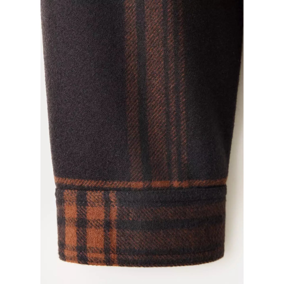 Surchemise laine mélangée carreaux marron, MANGO MAN