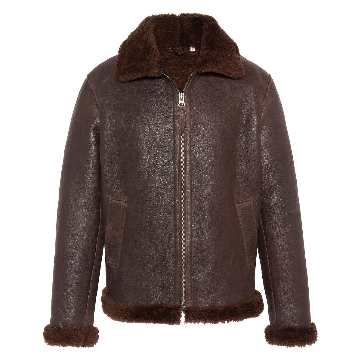 Blouson bombardier, en cuir de mouton, LC1260 marron, SCHOTT