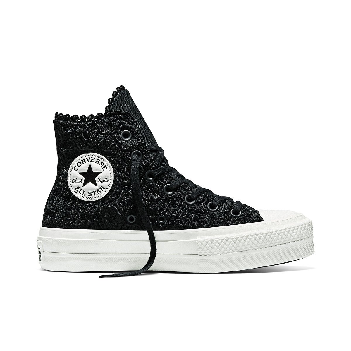 Baskets CHUCK TAYLOR ALL STAR LIFT HI CROCHET noir, CONVERSE