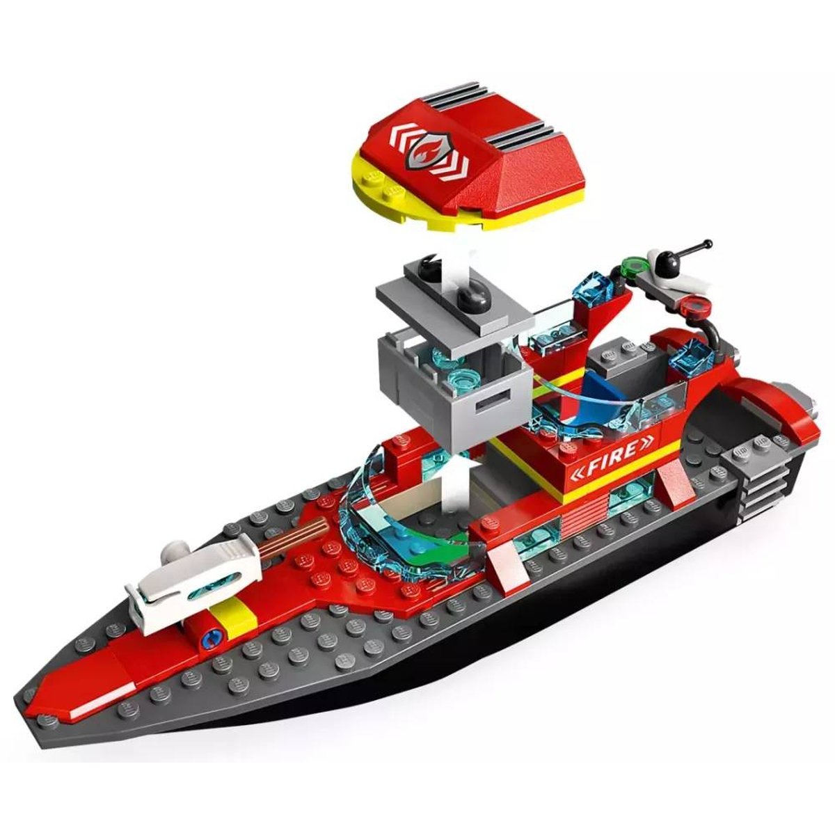 LEGO City - Bateau de Sauvetage des Pompiers (60373) pour Aventures Épiques multicolore, LEGO