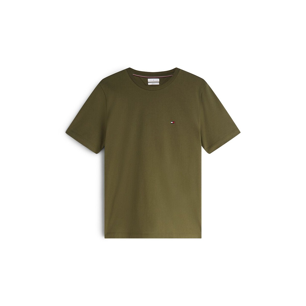 Camiseta recta gruesa caqui oscuro, TOMMY HILFIGER