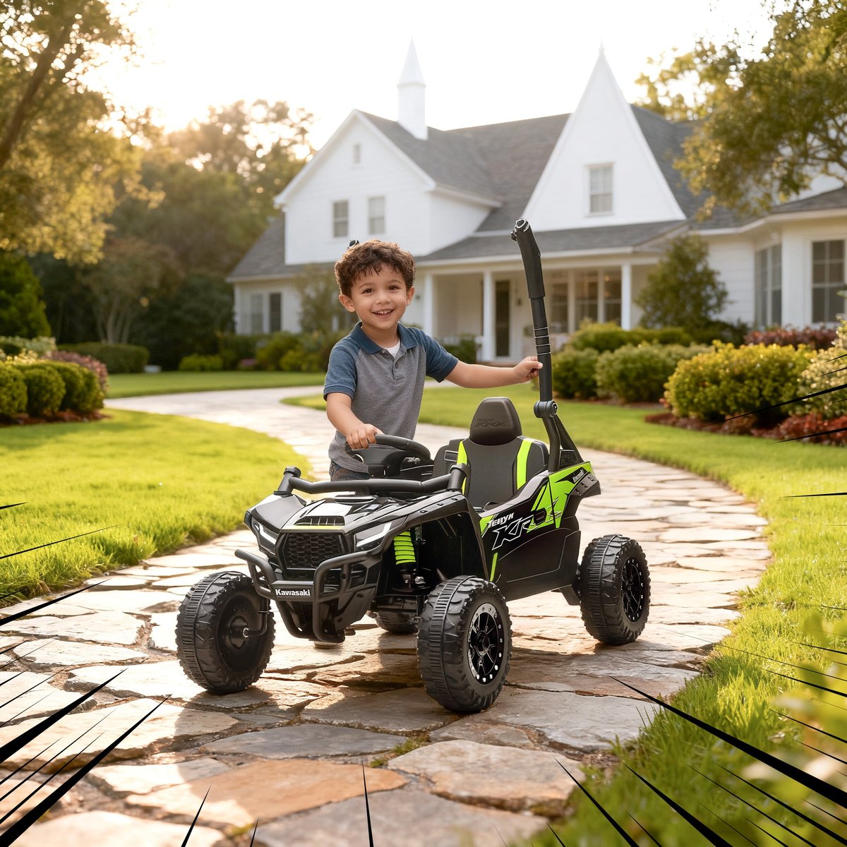 UTV électrique pour enfants PP Noir noir, AIYAPLAY