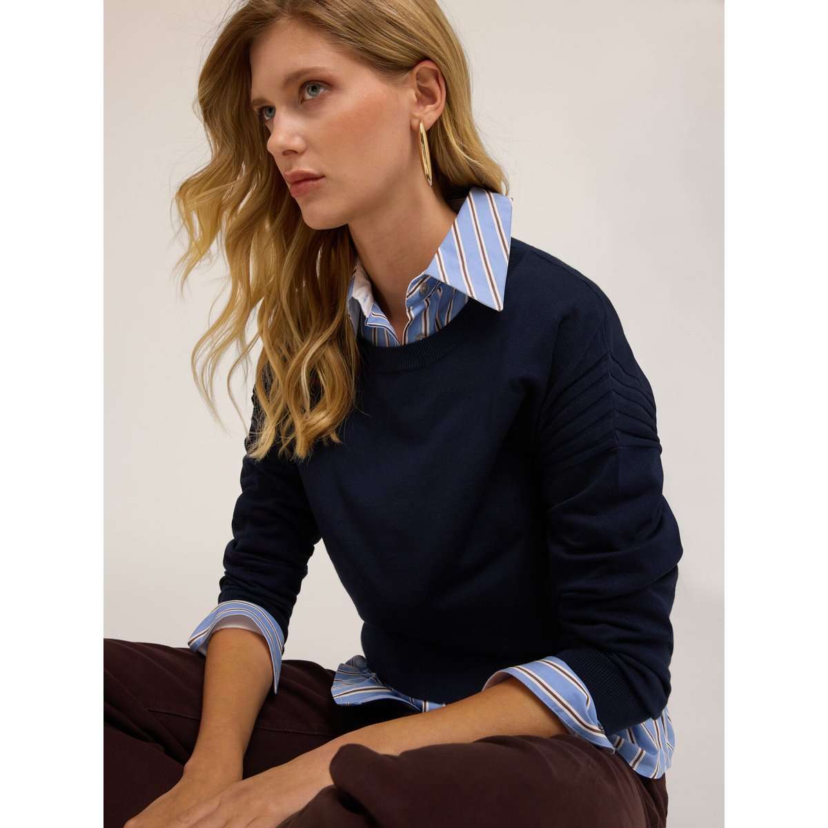 Pull en viscose bleu, MOTIVI