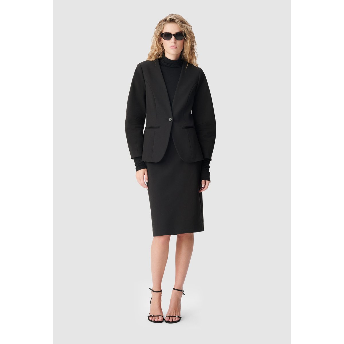 Veste de tailleur découpes manches noir, IKKS