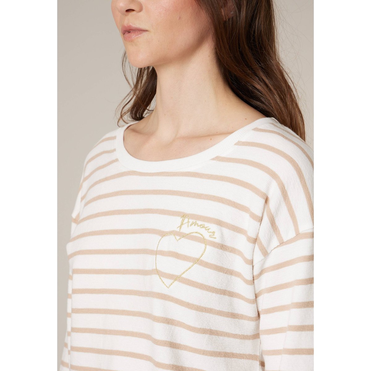 Pull femme en 100% coton doux MANILA sand, DEELUXE