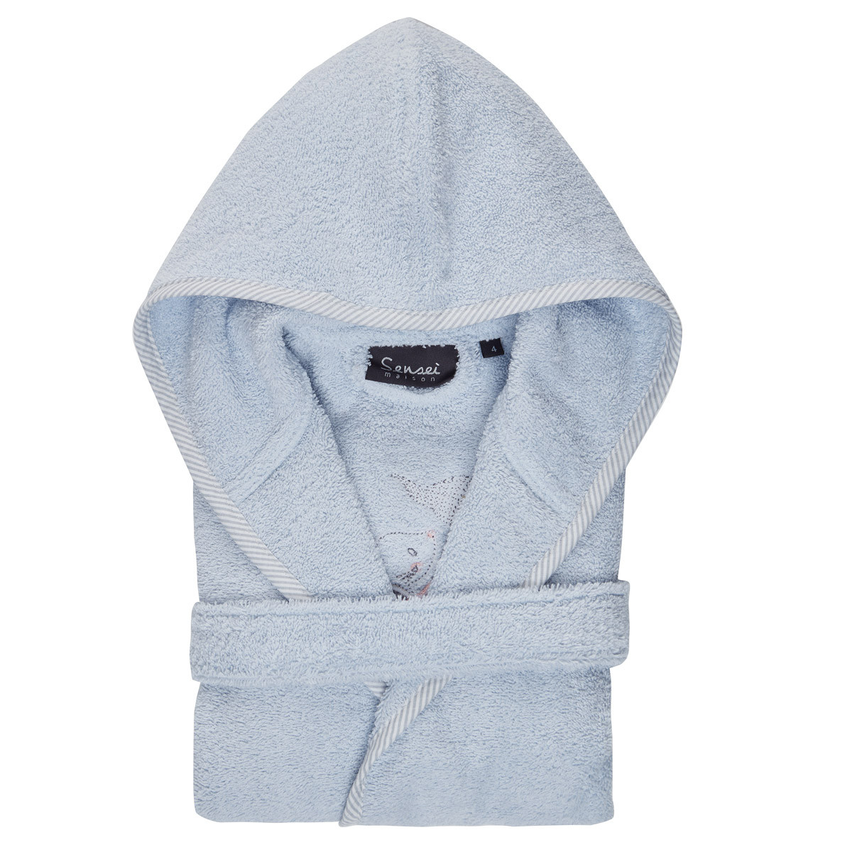 Peignoir de bain enfant 450 g/m² MOUSKY ciel, SENSEI MAISON