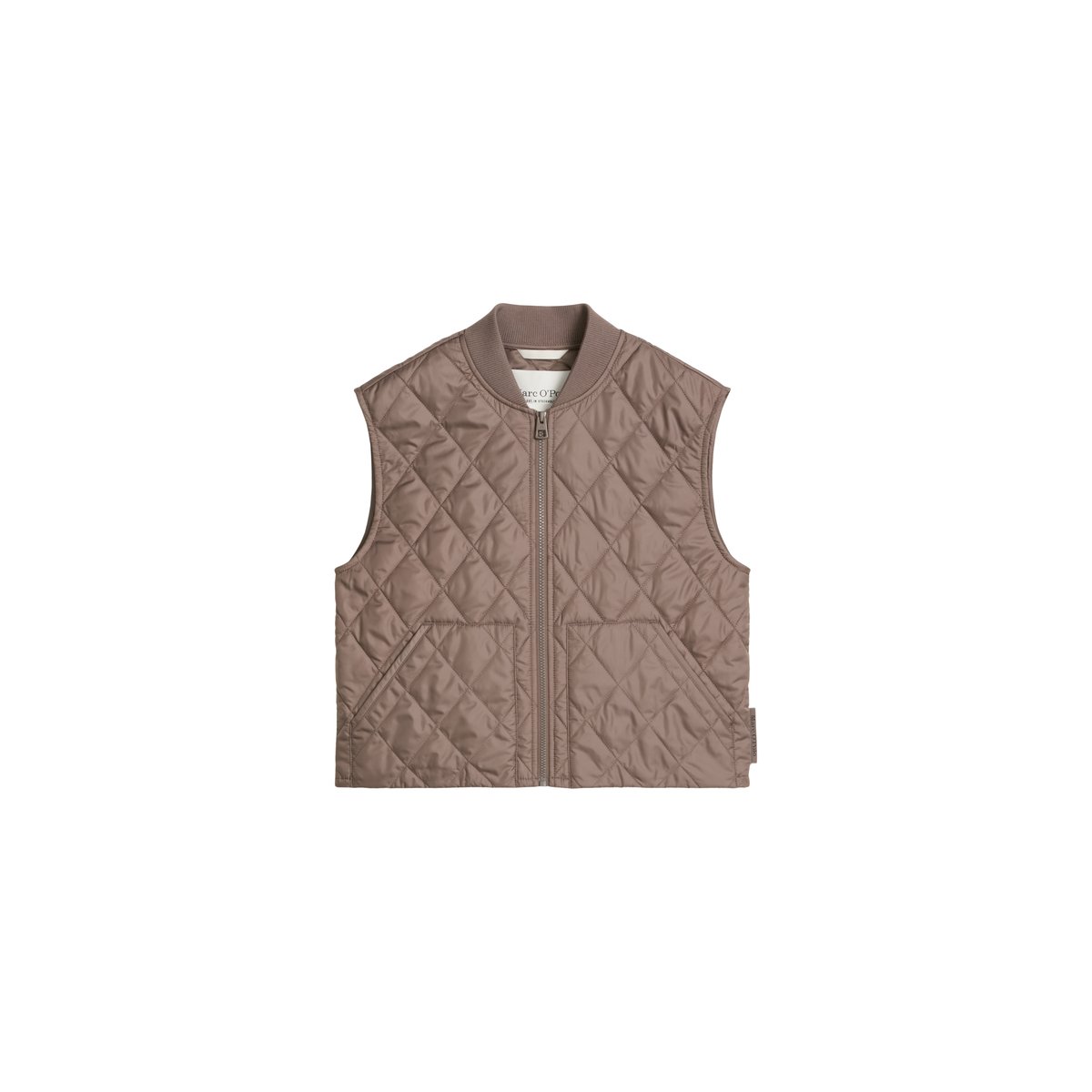 Gilet matelassé escamotable MOP x Function en polyester recyclé marron, MARC O'POLO