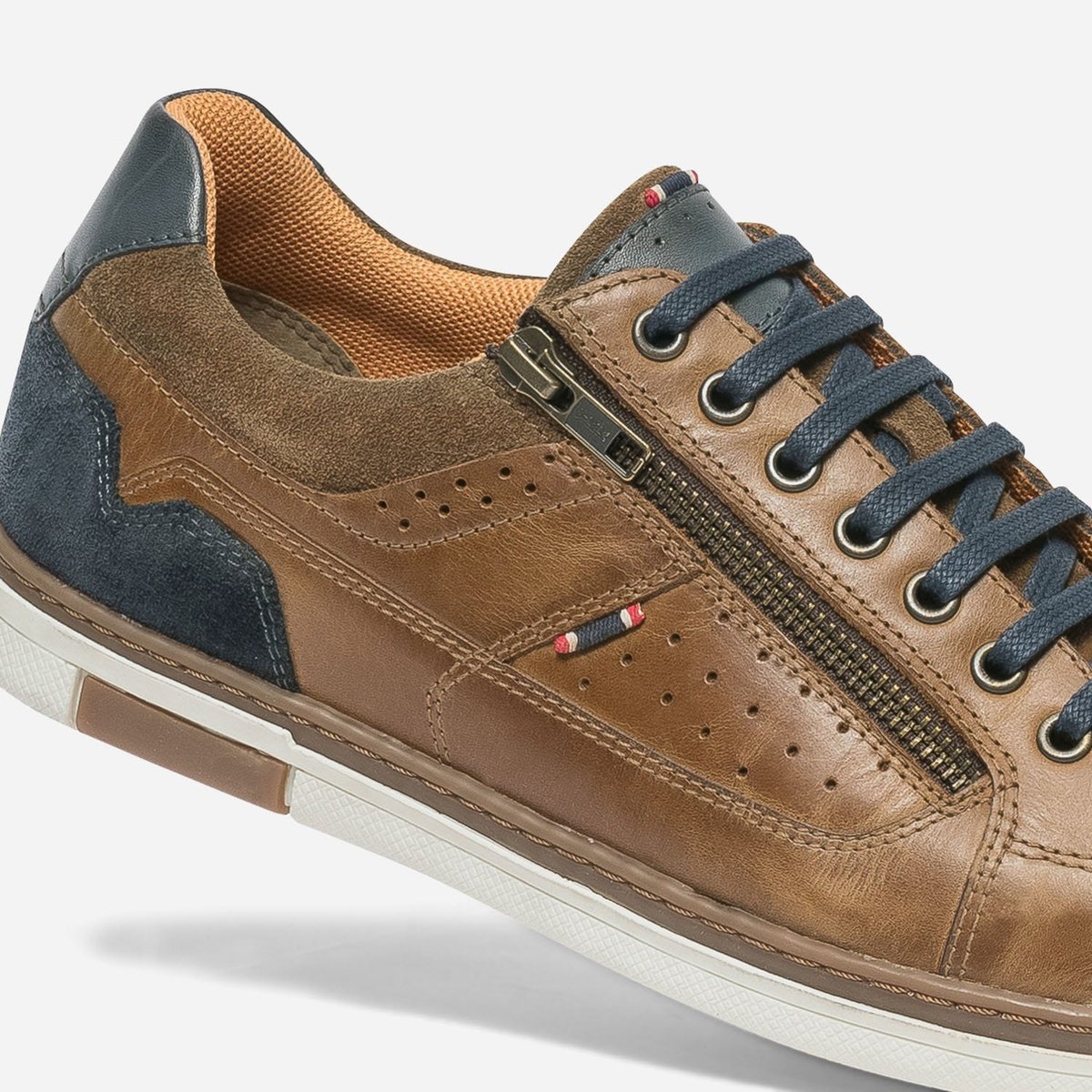 Basket en cuir MAHBI cognac, ERAM