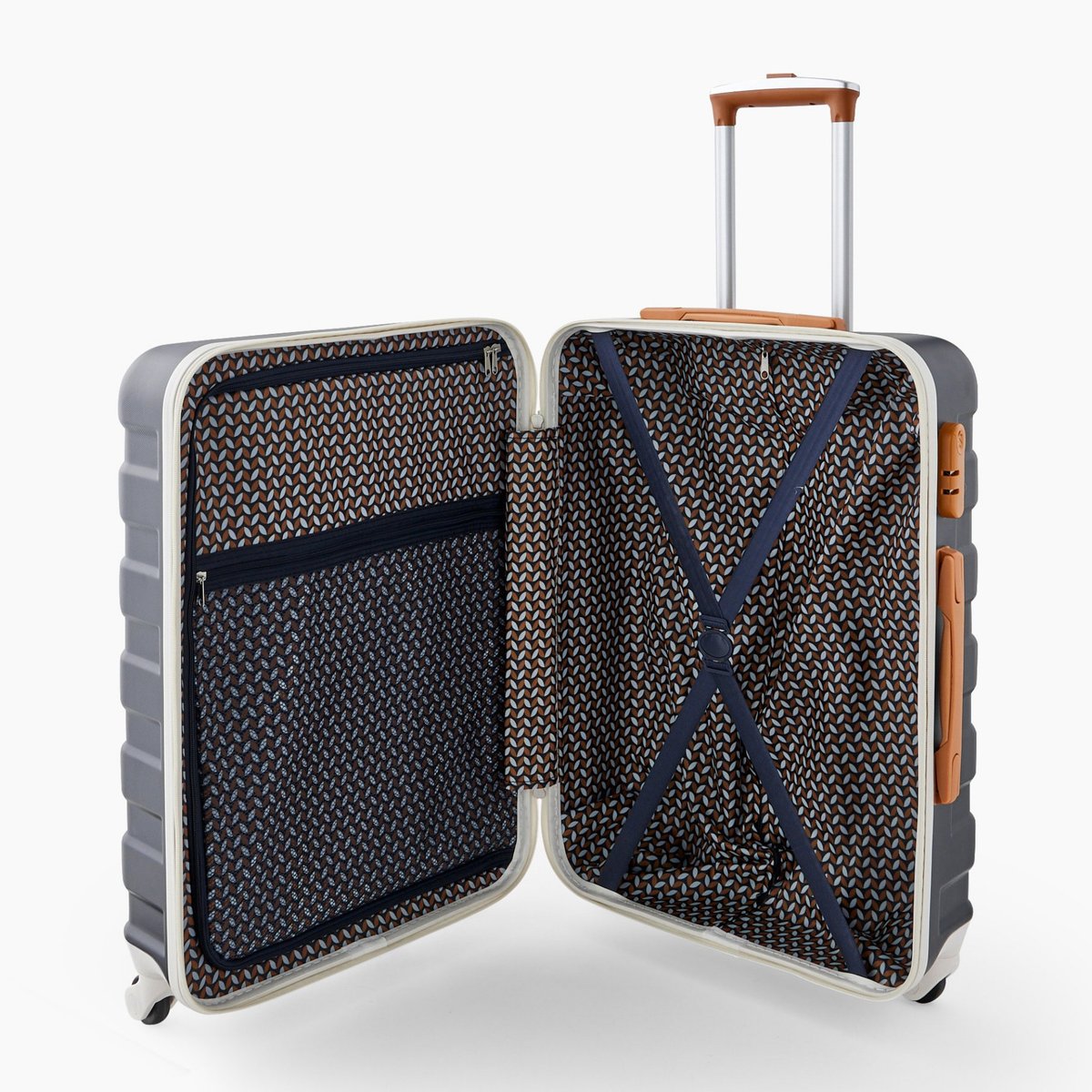Valise rigide, 4 roues, 65cm marine, MONOPRIX