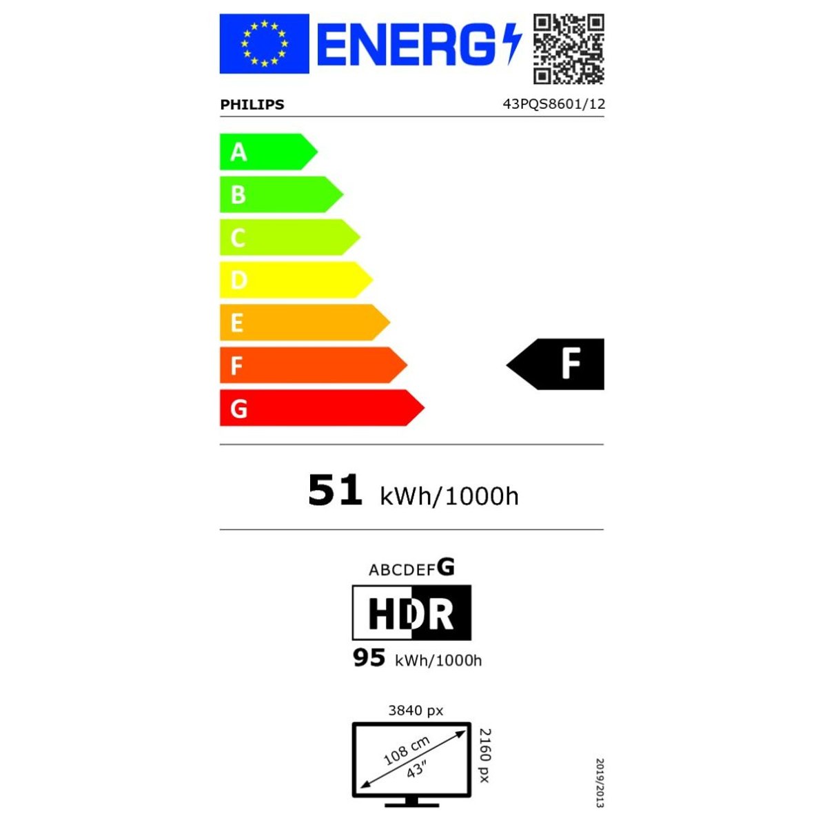 Televiseurs led de 37 a 42 pouces 43PQS8601/12 noir, PHILIPS