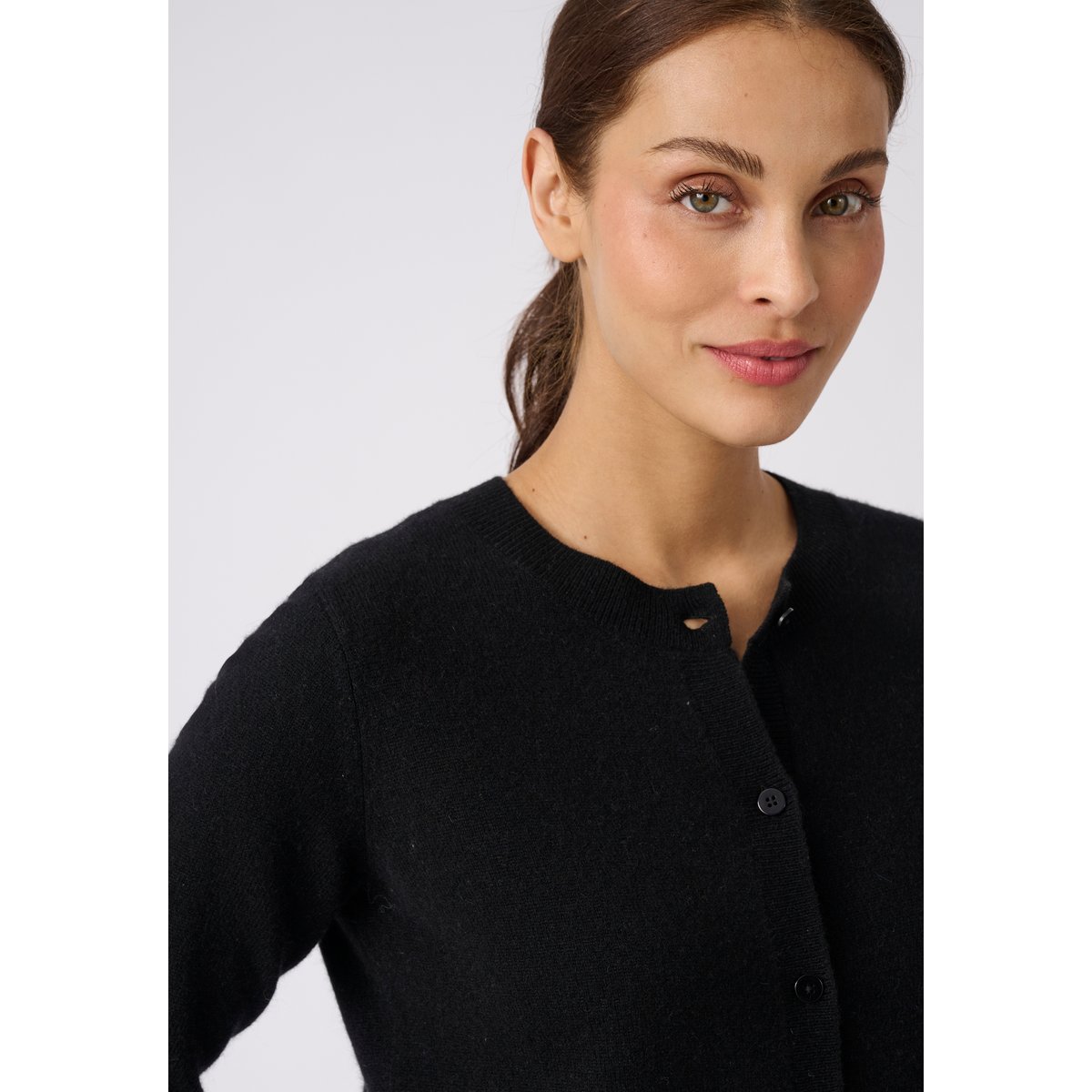 Cardigan pur cachemire noir, DAMART