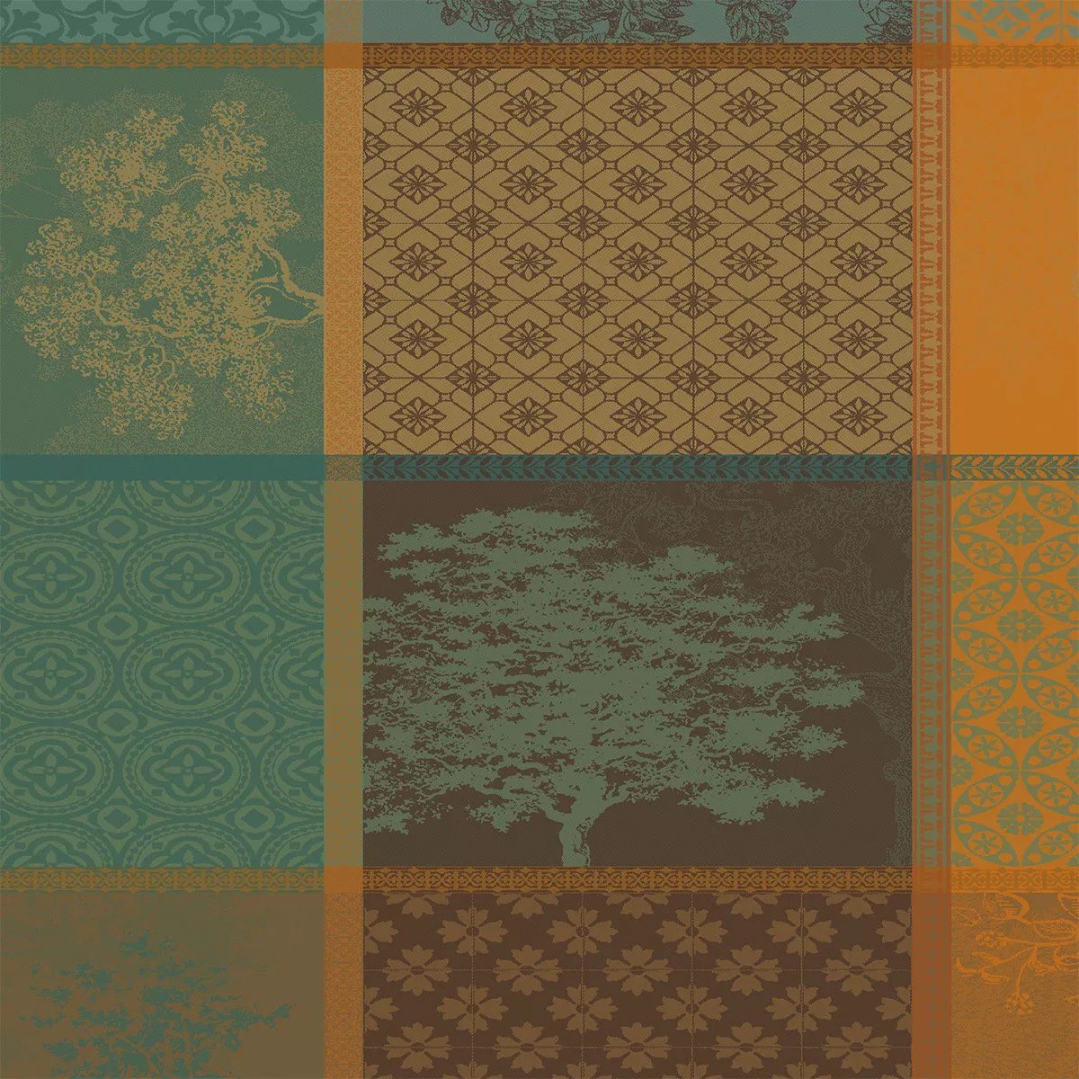 Serviette pur coton MILLE TREES foret, GARNIER THIEBAUT