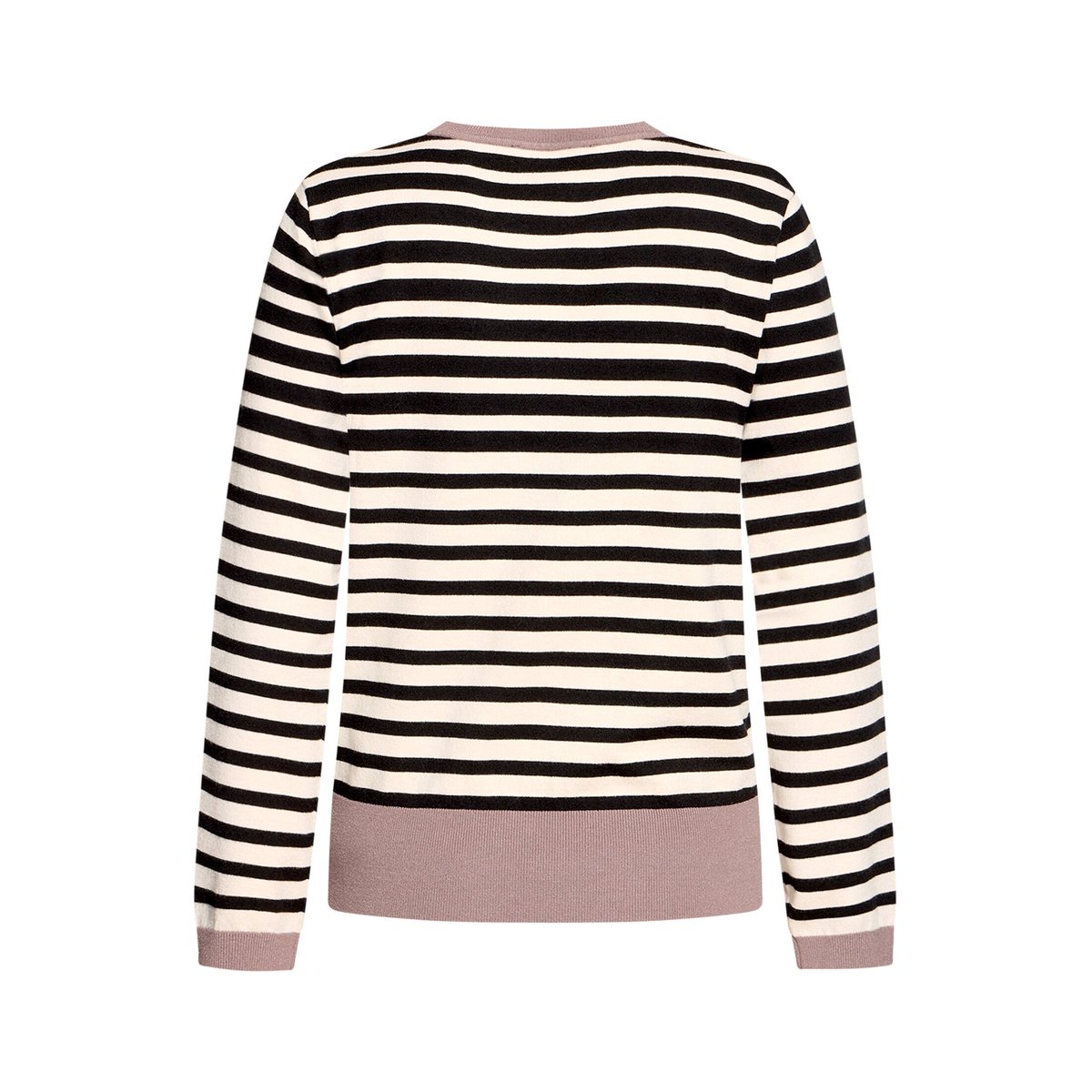 Pull-over en fine maille à encolure ronde patch black/taupe, BETTY BARCLAY