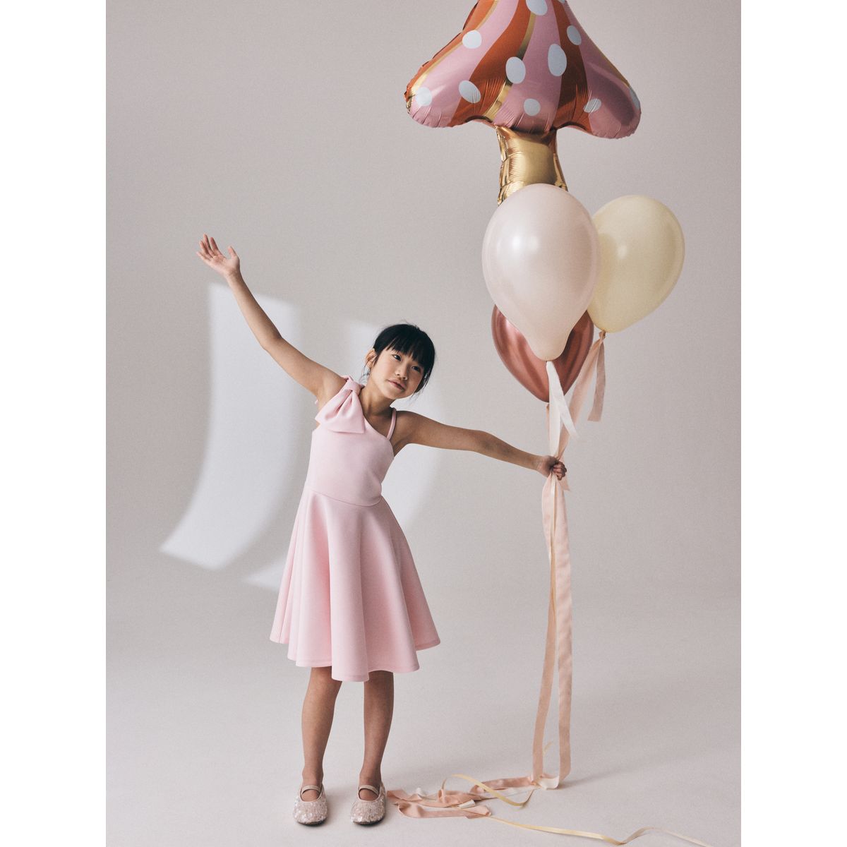 Robe asymétrique néoprène occasion nœud rose, NEXT