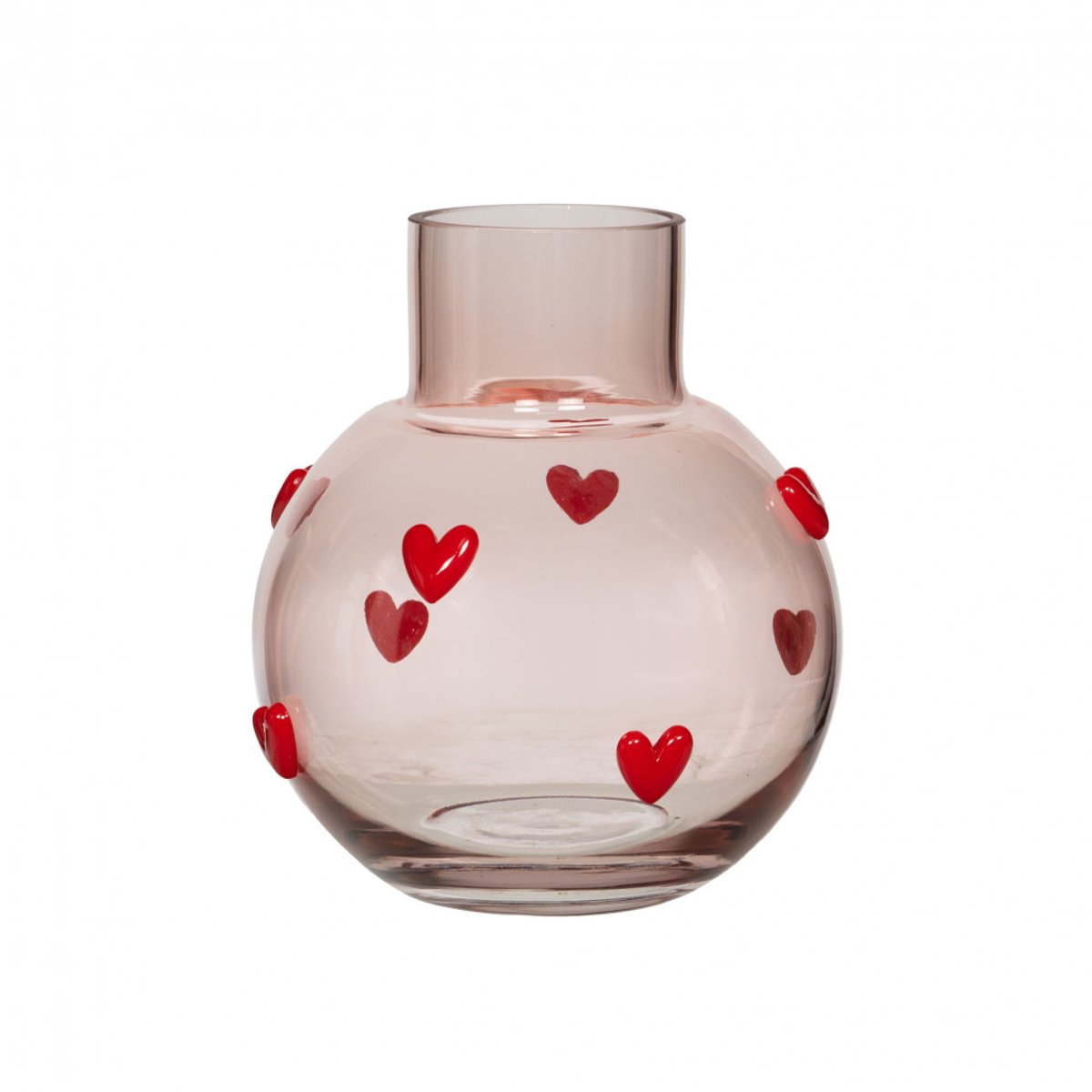 Vase verre Cœur 17 rose, AMADEUS