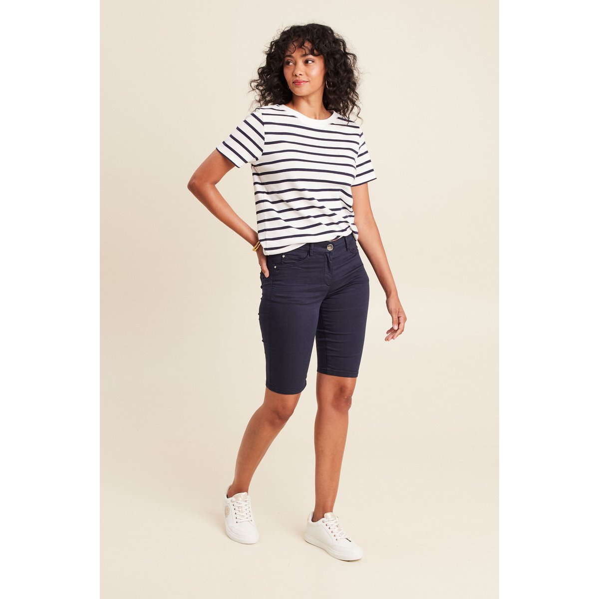 Bermuda droit bleu marine, BREAL