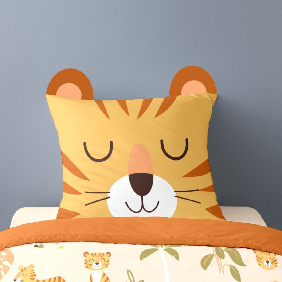 Housse de couette 140x200 César + 1 taie 100% coton color, DECORATIE