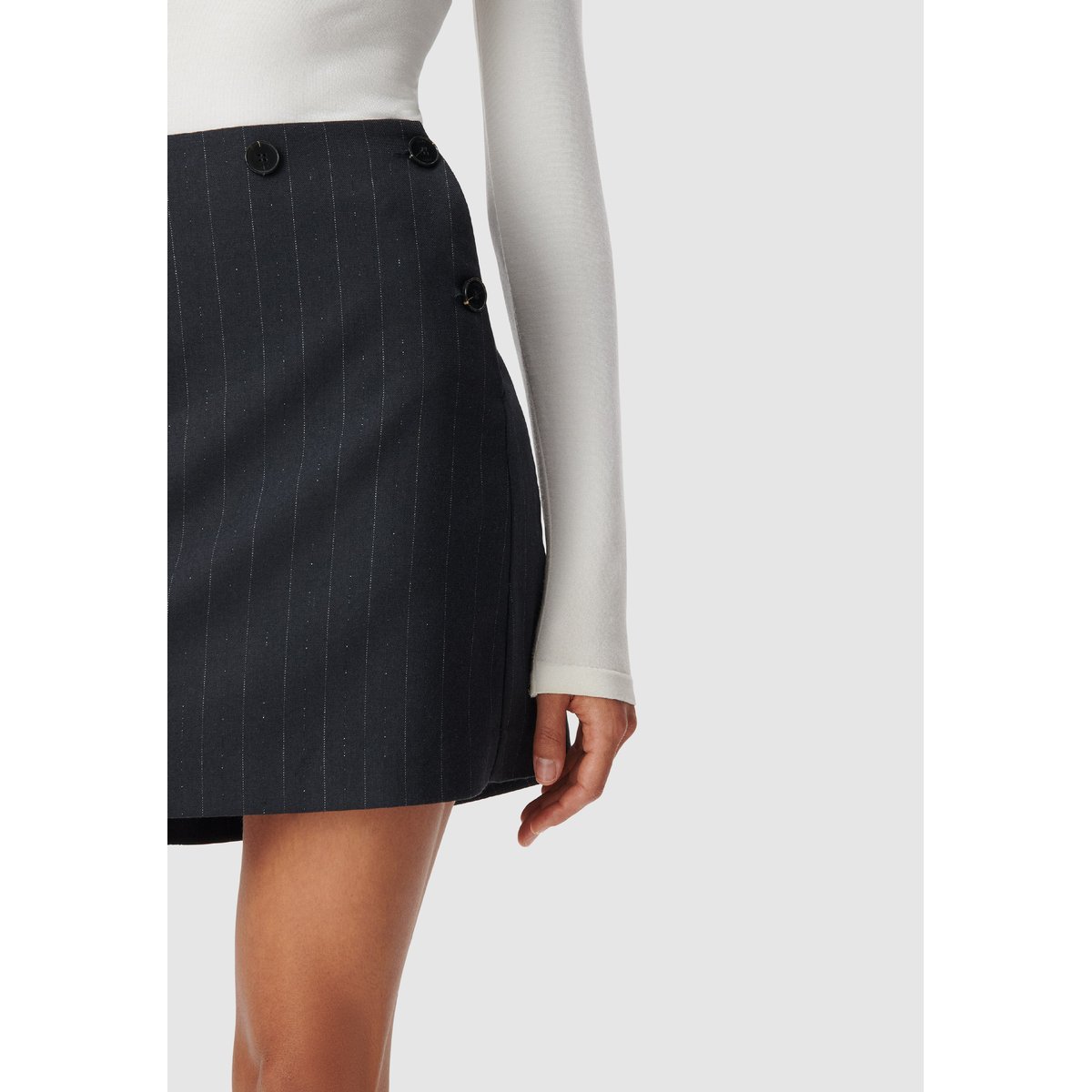 Jupe de tailleur rayures tennis bleu marine, IKKS