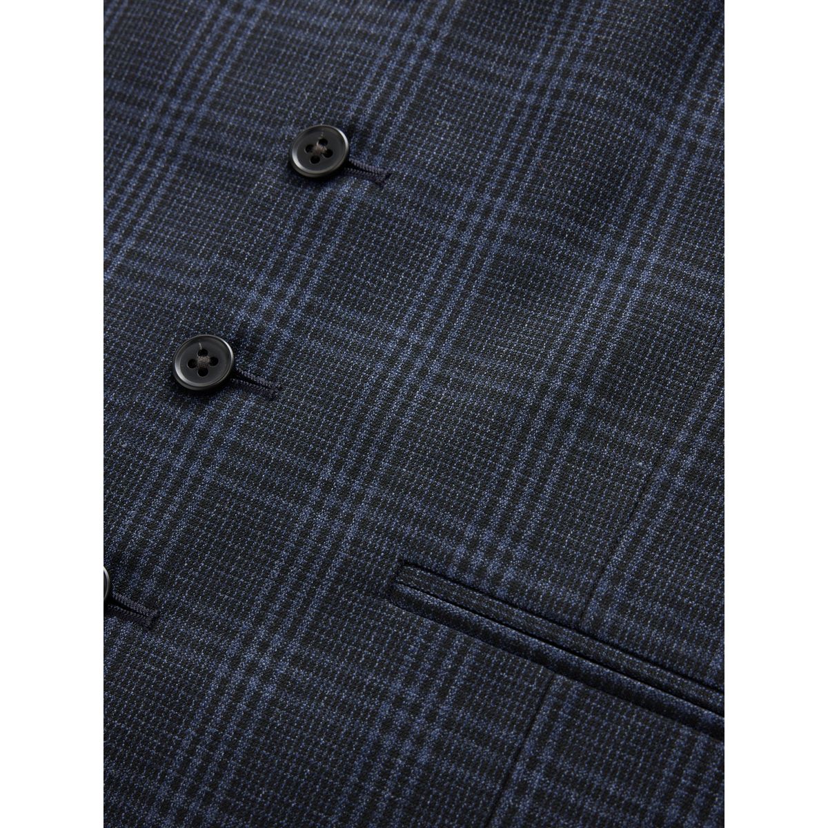 Gilet de costume slim à carreaux bleu marine, NEXT