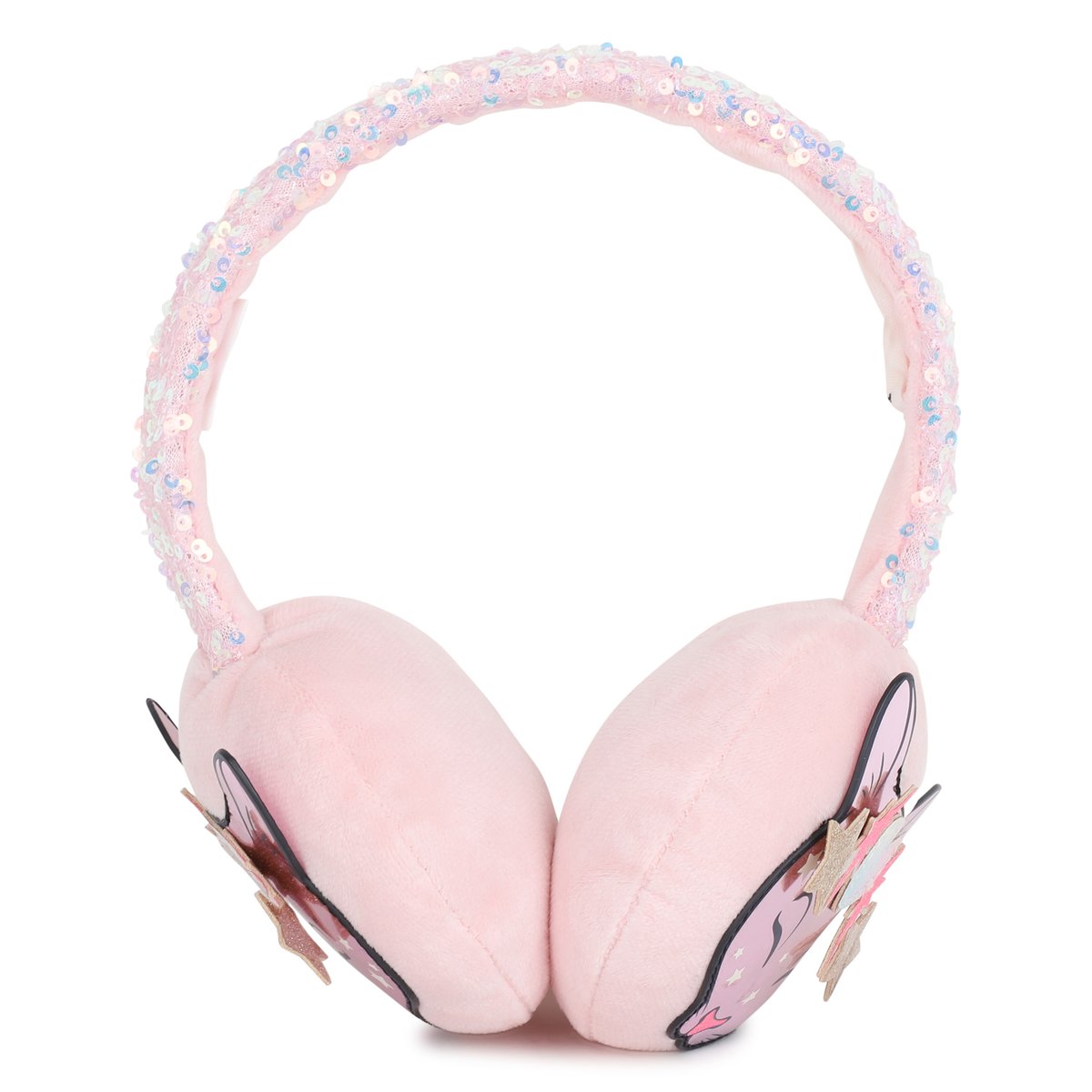 Cache-oreilles en velours peche, BILLIEBLUSH