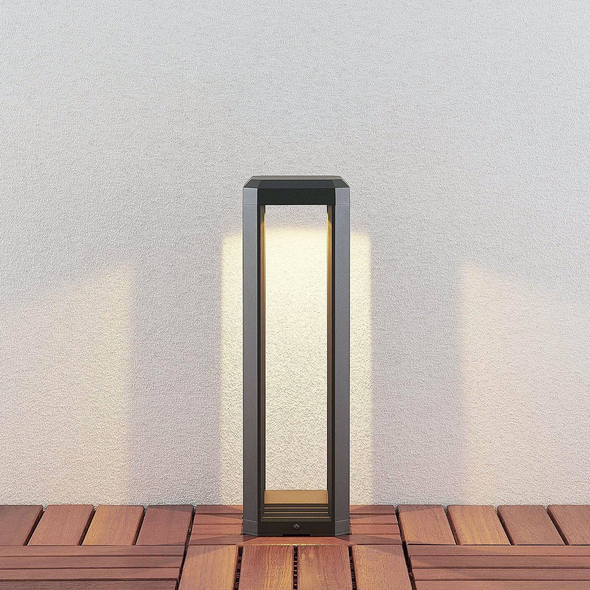 Luminaire extérieur en aluminium moderneLED anthracite, LUCANDE