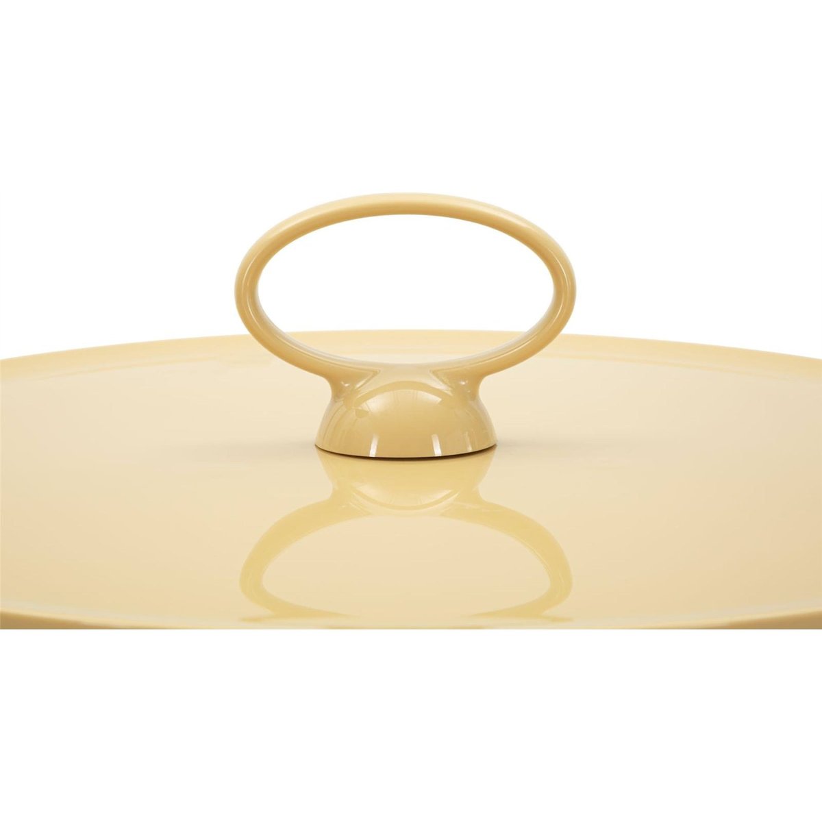 Table d'appoint ronde avec rangement MODERN crème, RECOLLECTION