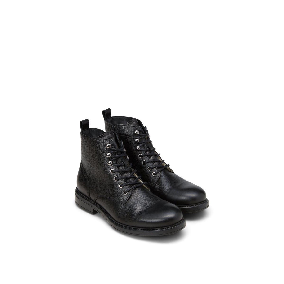 Bottes à lacets avec zip intérieur noir, MARC O'POLO