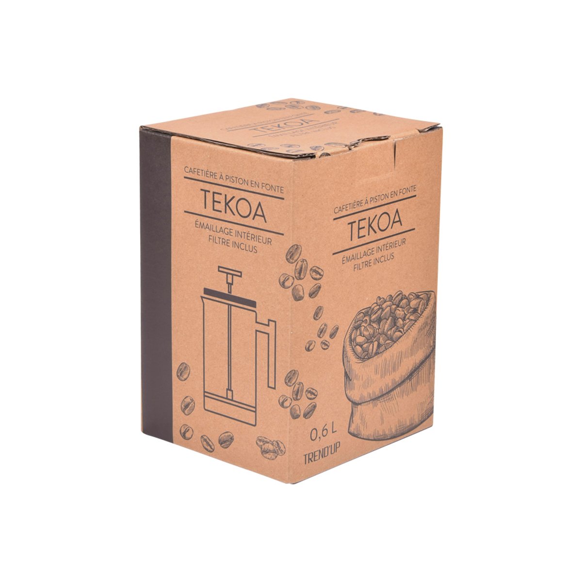 Cafetière à piston en fonte Tekoa   0,6L gris, TREND'UP