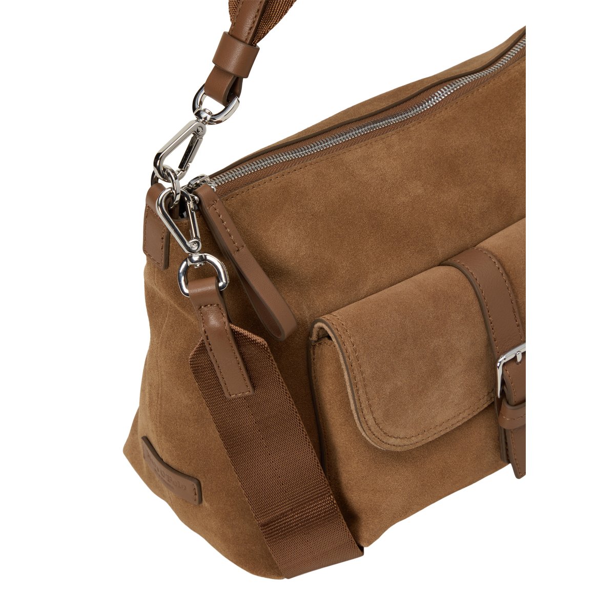 Sac Hobo modèle Caren en cuir de vachette velours souple cognac, MARC O'POLO