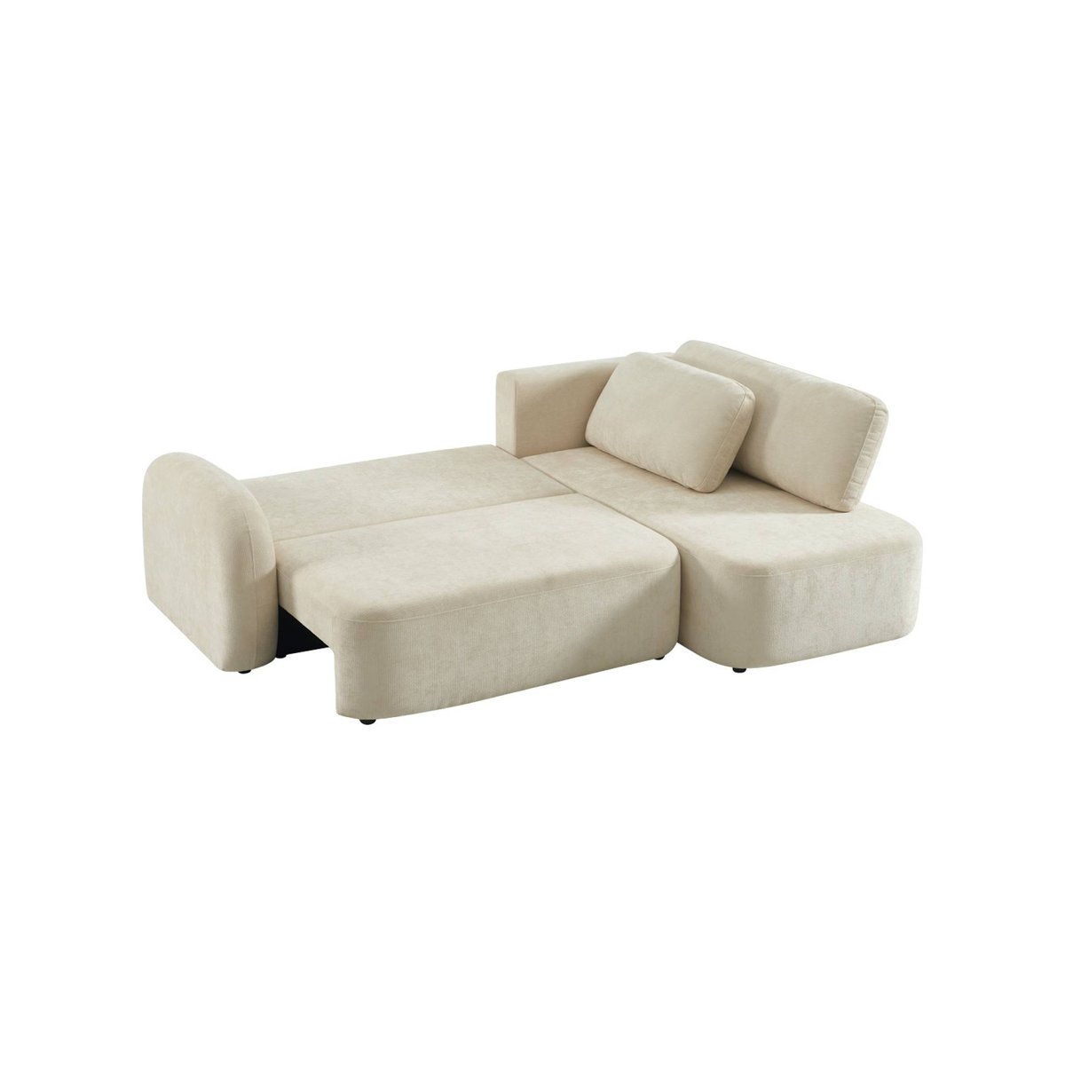 Canapé d'angle réversible convertible 3 places tissu avec coffre NOUMA vert, SWEEEK