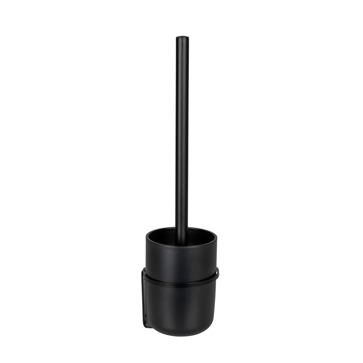 Brosse WC mural sans perçage CARPINO noir, WENKO