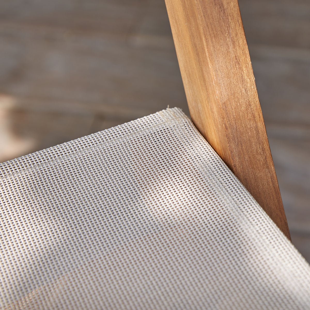 Chaise de jardin acacia et textilène  HANOÏ gris, BERAH GETAH