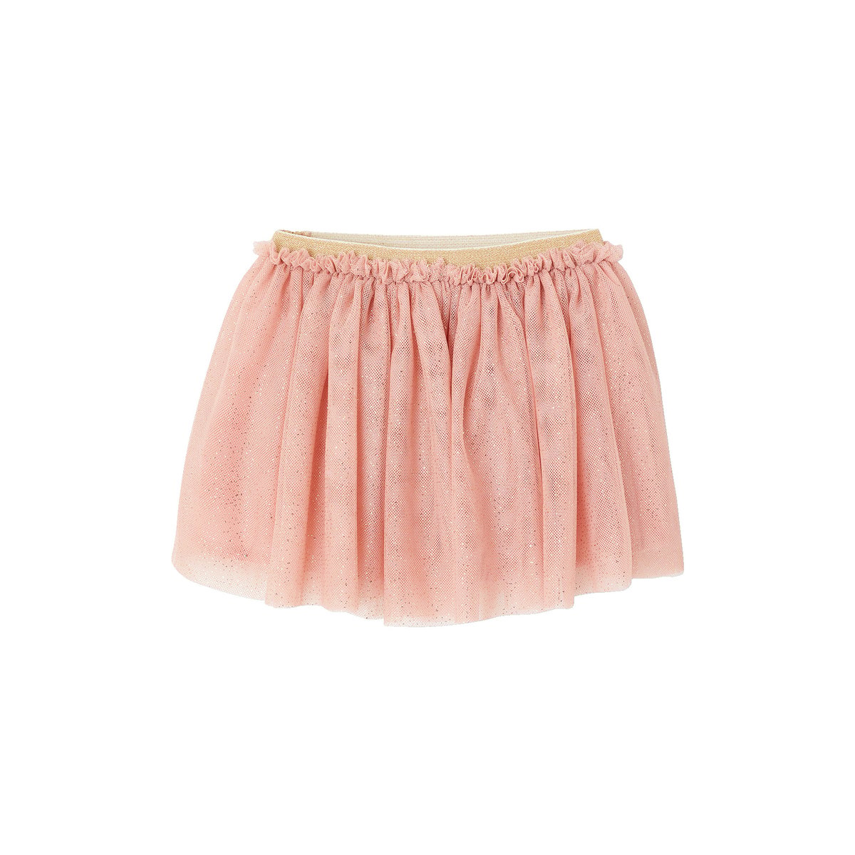 Jupon cérémonie en tulle pailleté bébé blush, VERTBAUDET