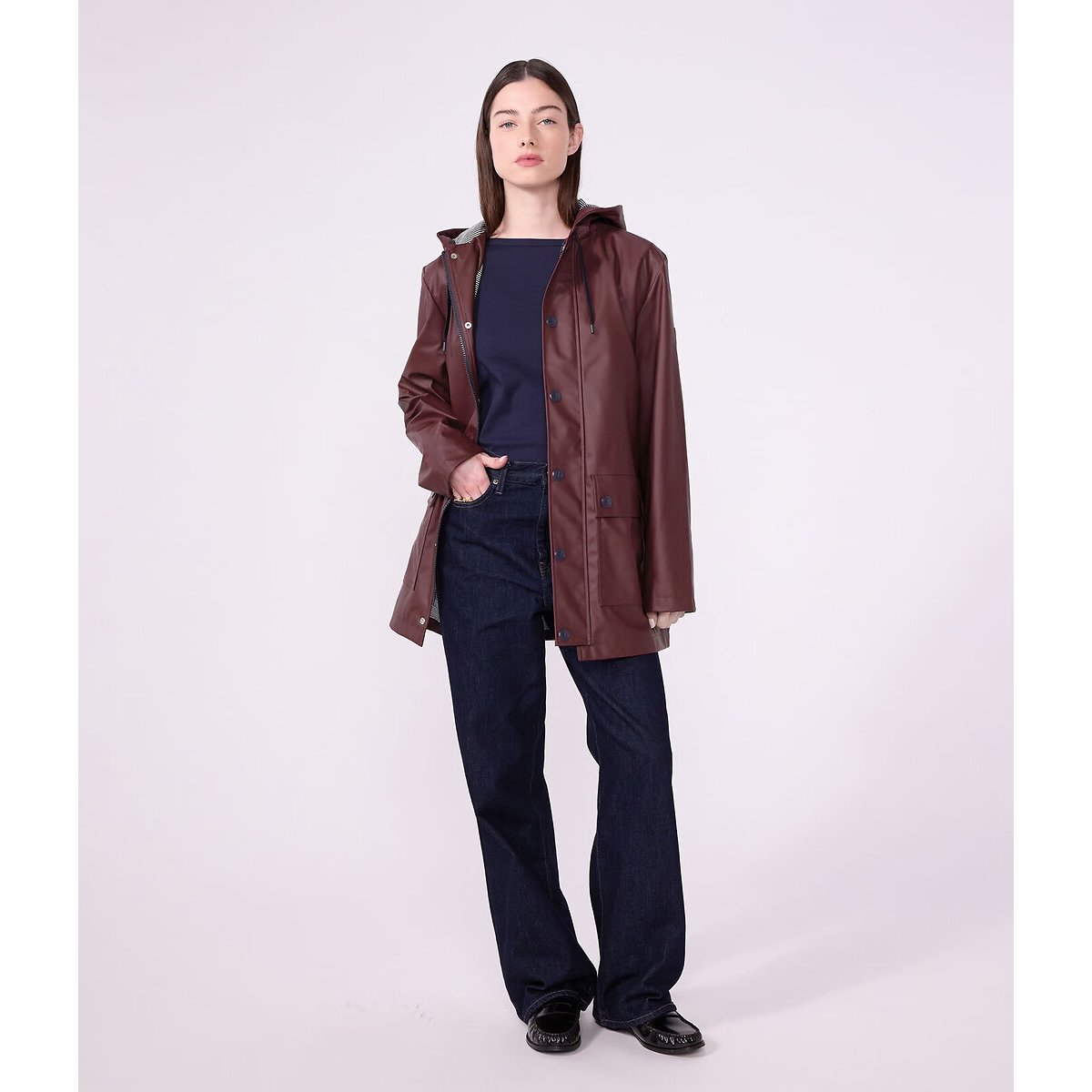 Gabardina impermeável icónica bordeaux, PETIT BATEAU