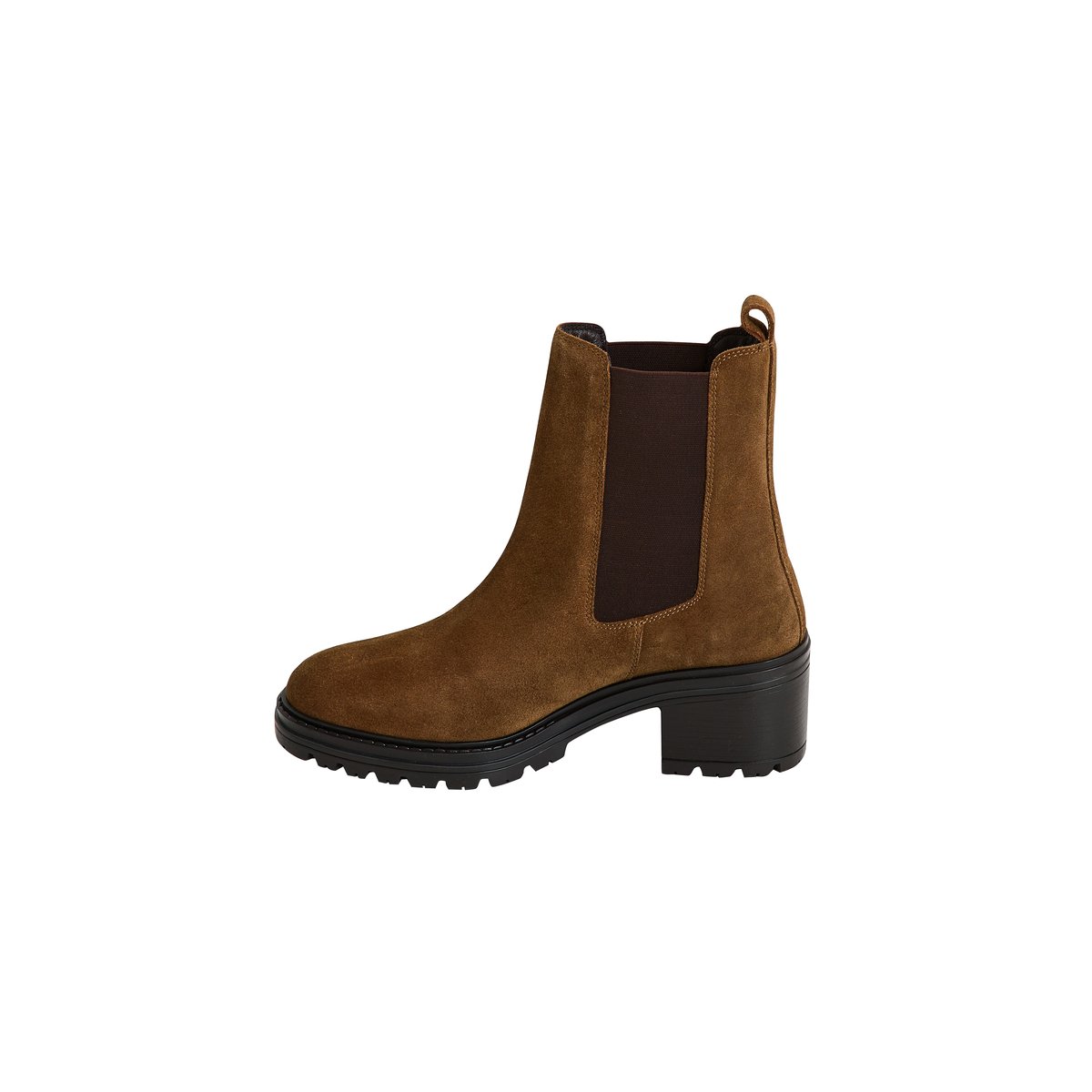 Bottines en croûte de cuir marron, GRAIN DE MALICE