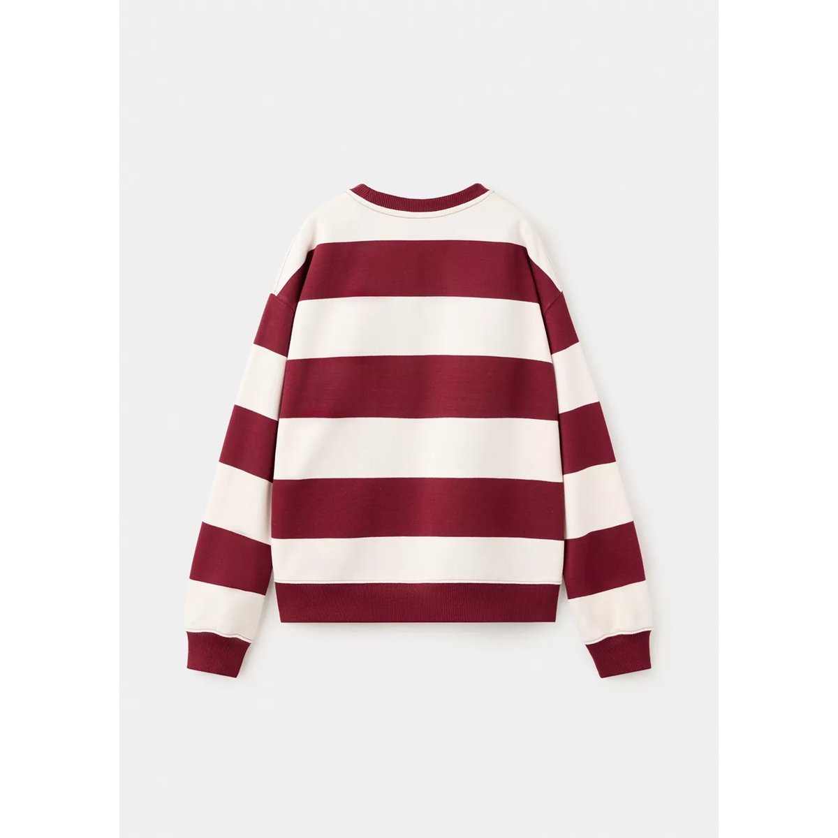 Sweat-shirt coton rayures grenat, MANGO KIDS